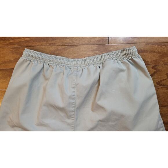 Lands End Womens Khaki Shorts Elastic Waist Drawstring Size 18 - Picture 6 of 10